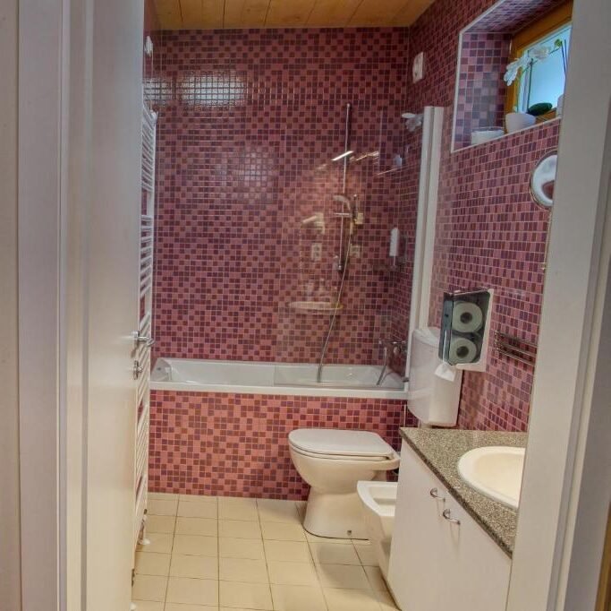 WC z bidejem in talnim gretjem v Apartmaju Pikabooth Topolšica